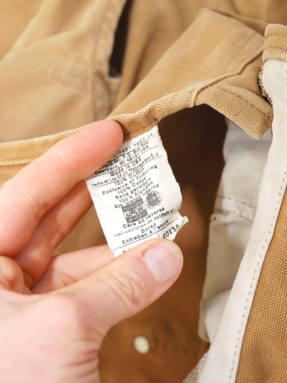 Y2K Carhartt Overalls (XXL) tan vintage mens pant cargo utility double knee cool - Picture 8 of 9